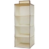 Hanging Storage Wardrobe/Closet Storage Organizer 4 Layer, Non-Woven Fabric, Plywood and Paper Board, 30 X30 X 100