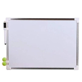 Double Sided Magnetic Whiteboard Dry Erase Boards Writing and Drawing Board Aluminium Frame (Size 30x40cm)