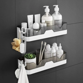 Plastic Bathroom Accessories, Bathroom Rack, Bathroom Shelf Organizer, Wall Mounted Shelf, Bathroom Hardware and Accessories, Storage Racks