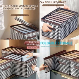 1 PCS Household Storage Box, Pants, Clothing, Multifunctional Fabric Organization, Pants Rack, Wardrobe, Layered Clothing, And Partition Box-6 compartments (50 * 28 * 18 CM)