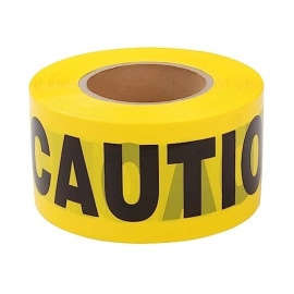 Non-Adhesive Yellow Caution Tape 7.5cm by 300-Feet Roll Highly Visible Barricade Tape Weatherproof Safety Barrier Tape, Safety Blocking Tape.