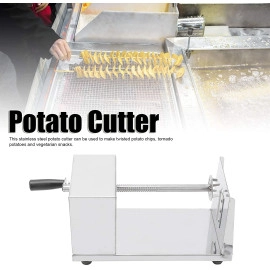 Manual Stainless Steel Twisted Potato Slicer Spiral Vegetable Cutter French Fry |Size| 6 x 5.5 x 11.3 inches.