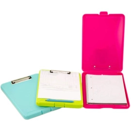 A4 Slim Clipboard Folder Conference Plastic Folder Clipboard Storage Box Clip Board Ideal for Nurse Students, Teachers, Sales, Utility, Jobsite (Pack of 1)