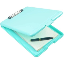 A4 Slim Clipboard Folder Conference Plastic Folder Clipboard Storage Box Clip Board Ideal for Nurse Students, Teachers, Sales, Utility, Jobsite (Pack of 1)