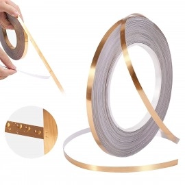 2 Pc 50 Meters Golden Tape, Home Floor Wallpaper Waterproof Tiles, Tile gap Tiles Stickers for Floor - (0.5 CM Wide, Gold)