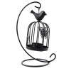 Bird Cage Metal Lanterns Black Hanging Hollow Candle Stick Collection Retro Butterfly Candle Holder Antique Moroccan Black Ornate Lanterns for Decorative Living Room, Home Bedroom (Black, 1pcs)