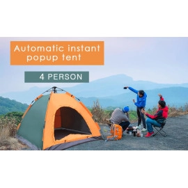 Polyester Automatic Pop Up Camping Tent - Hydraulic Dome Tent for Camping, Hiking, Travel, Picnic, Fishing, Beach - Includes Carrybag (2 Person-Automatic Hydraulic Tent), Multicolor