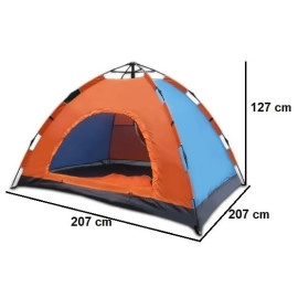 Polyester Automatic Pop Up Camping Tent - Hydraulic Dome Tent for Camping, Hiking, Travel, Picnic, Fishing, Beach - Includes Carrybag (2 Person-Automatic Hydraulic Tent), Multicolor