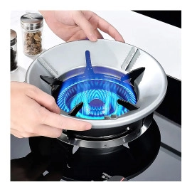 Black Gas Saver Burner Stand Gas Chula Burner Gas Saver Stand Jali Ring Fire & Windproof Energy Saving, Gas Chula Support Stand 4 Legs Supported For Indian Gas 0.7mm Thickness Heavy Material (Pack Of 2)