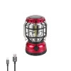 High Capacity Portable Lanterns with Metal Handle and Rechargeable Solar Panal | Ultra Bright LED Light with USB Charge Input Output Camping Lightweight Power Bank for Outdoor (Multicolor)