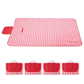 Picnic Mat | Foldable Blanket for Picnic | Water Resistant Handy Mat | Portable Mat for Outdoor | Bag Design Picnic Mat | JY2206 | Red