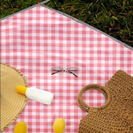 Picnic Mat | Foldable Blanket for Picnic | Water Resistant Handy Mat | Portable Mat for Outdoor | Bag Design Picnic Mat | JY2206 | Red