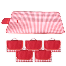 Picnic Mat | Foldable Blanket for Picnic | Water Resistant Handy Mat | Portable Mat for Outdoor | Bag Design Picnic Mat | JY2206 | Red