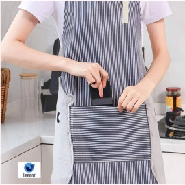 Cooking Apron | Adjustable Waterproof Chef Apron with Pocket and 2 Side Coral Velvet Towels for Hands Wiping Quilt for Home Kitchen, Grill, Restaurant