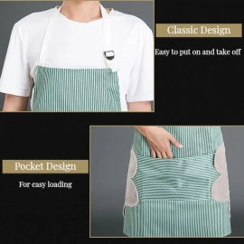 Cooking Apron | Adjustable Waterproof Chef Apron with Pocket and 2 Side Coral Velvet Towels for Hands Wiping Quilt for Home Kitchen, Grill, Restaurant