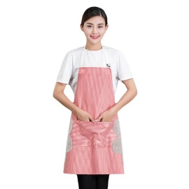 Cooking Apron | Adjustable Waterproof Chef Apron with Pocket and 2 Side Coral Velvet Towels for Hands Wiping Quilt for Home Kitchen, Grill, Restaurant