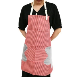 Cooking Apron | Adjustable Waterproof Chef Apron with Pocket and 2 Side Coral Velvet Towels for Hands Wiping Quilt for Home Kitchen, Grill, Restaurant