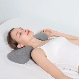 Neck Roll Pillow Ergonomic Professional Washable Unisex Memory Foam Breathable Neck Pain Pillow Bolster Pillow Sleeping