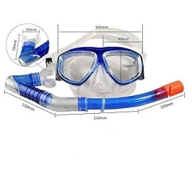 Swimming Mask Diving Goggles with Silicone Breathing Tube Snorkel Set for Swimming Equipment Snorkel Mask for Underwater Sports Diving Swimming Mask