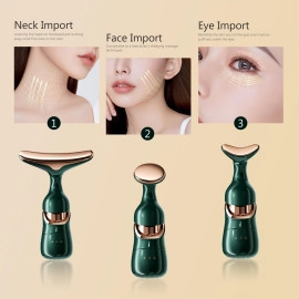 Firming Wrinkle Beauty Devicer for Facial/Neck/Eye, Multifunctional Vibration Massage Instrument, 3-in-1 Facial Skincare Instrument for Skin Care for Improve,Smooth and Tightening Skin