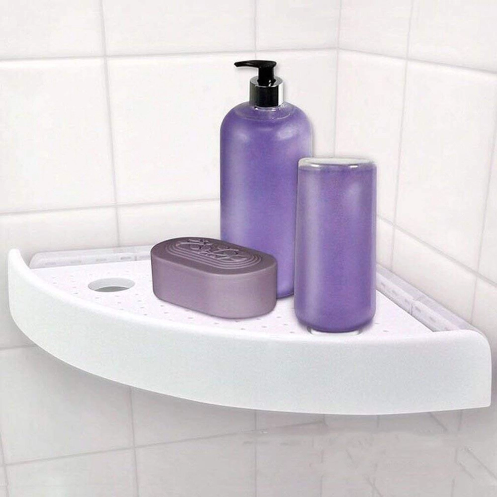 Bathroom Shelf Caddy Soap Shampoo Holder Self Adhesive Corner Stand for Kitchen & Bathroom | Snap Up Shelf