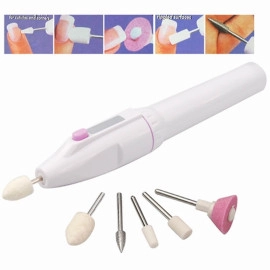 Professional Nail Polish Dryer Machine and Salon Decorator Shaper Manicure Kit (White)