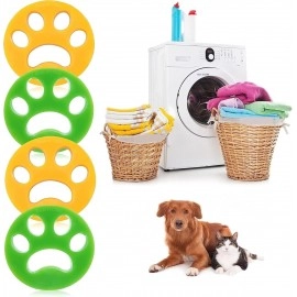 Silicon Dog Cat Pet Hair Remover for Laundry, Pet Hair Catcher for Washing Machine, Catcher for Laundry Clothes Bedding and Hair, Eco-Friendly & Reusable Hair Remover Ball