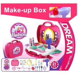 Dream Kitchen Set Cooking Pretend Play Toys for Kids Best Birthday Gift Girls Suitcase Carry Case Luxury Portable Shape Toy Briefcase Accessories Boys