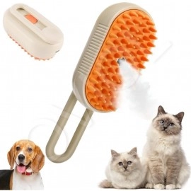 Steam Brush for Dog Cat Steam Brush 3 in 1 Water Brush for Dogs Silicone Massage Dog Comb Electric Multifunctional Water Brush Spa for Dogs USB Rechargeable Steamy Brush for Pet (Multicolor)