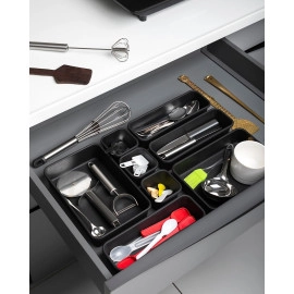 Drawer Organizer 8Pcs Set | Plastic Tray For Kitchen Cutlery & Desk Organizer For Home, Office & Kitchen