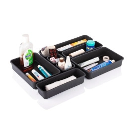 Drawer Organizer 8Pcs Set | Plastic Tray For Kitchen Cutlery & Desk Organizer For Home, Office & Kitchen