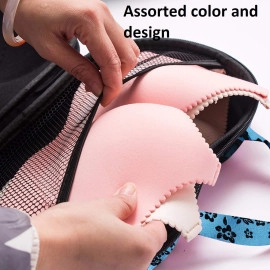 Polyester Deluxe Women'S Underwear Case Travel Portable Storage Bag Box Protect Bra Panty Lingerie Organizer (Colour May Vary)