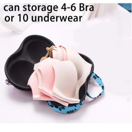 Polyester Deluxe Women'S Underwear Case Travel Portable Storage Bag Box Protect Bra Panty Lingerie Organizer (Colour May Vary)