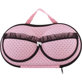 Polyester Deluxe Women'S Underwear Case Travel Portable Storage Bag Box Protect Bra Panty Lingerie Organizer (Colour May Vary)