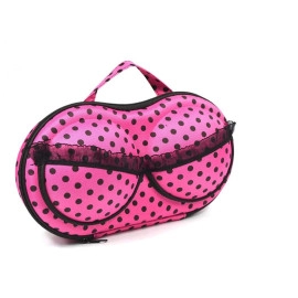 Polyester Deluxe Women'S Underwear Case Travel Portable Storage Bag Box Protect Bra Panty Lingerie Organizer (Colour May Vary)