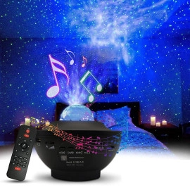 Starry Galaxy Night Light Ceiling Projector with Remote Control Adjustable Lighting, 21 Lighting Modes and Built in Bluetooth Music Speaker for Baby & Kids Bedroom and Gaming Room