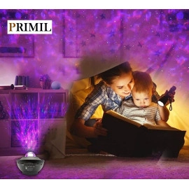 Starry Galaxy Night Light Ceiling Projector with Remote Control Adjustable Lighting, 21 Lighting Modes and Built in Bluetooth Music Speaker for Baby & Kids Bedroom and Gaming Room