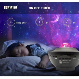 Starry Galaxy Night Light Ceiling Projector with Remote Control Adjustable Lighting, 21 Lighting Modes and Built in Bluetooth Music Speaker for Baby & Kids Bedroom and Gaming Room