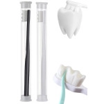 toothbrush Slim teeth whitening brush for adults and children - Ultra Soft Bristles - Black & White - 2 Pieces