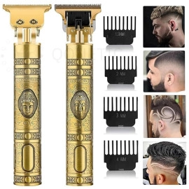 Buddha Style Beard Trimmer For Men, Professional Hair Clipper, Hair Trimmer and Shaver For Men Adjustable Blade Clipper and Shave,Close Cut Hair Machine, plastic Body Trimmer (Golden)