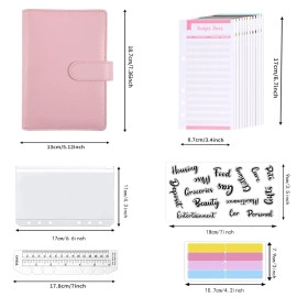 Budget Binder, Money Saving Binder with Zipper Envelopes, Cash Envelopes and Expense Budget Sheets for Budgeting