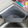 Plastic Kitchen Sink Drain Basket Storage Dish Rack Organizer Sink Shelf Soap Sponge Drain Rack Vegetables Fruit Drain Rack (Sink Organizer)