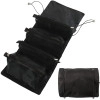 4 in 1 Foldable Toiletry Bag for Travel Detachable Makeup Pouch Cosmetic Organizer Bag for Women (Black)