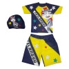 Kids Baby Girls & Boys Swimwear Top and Short 2Pcs Set Multi Design Sun Protection Toddler (Yellow&Blue,4XL,Set of 1)