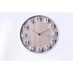 Plastic Brown Small Design Silent Quartz Decorative Wall Analog Clock Suitable For Living Room/Hall/Bed Room/Home- Round Shaped (1-Piece)