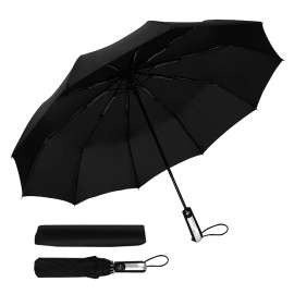 Umbrella for Men | 3 fold Umbrella for Women Ladies Kids | Cute Stylish Portable Outdoor Chatri for Car Travelling | Rain Umbrella with Automatic Open Close Chata (Black, 1 PC)