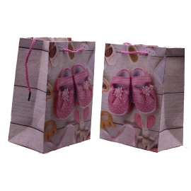 3D Baby boy Girls Gift Paper Bag for Deluxe Rich Taste on Birthday Parties/Baby Shower/Schools Gifts/Festivals/Party and New Parents(set of 4)