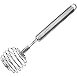 Handheld Steel Wire Egg Whisk Hand Egg Mixer Eggbeater Whisking Blender Stirring Beater Milk Cream Frother Flour Stirrer for Family Restaurant Kitchen