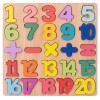 Wooden Puzzles for Toddlers, Wooden Number Puzzles Toddler Learning Puzzle Toys for Kids 1-3 Years Old, 3 in 1 Early Education (Number Puzzle)