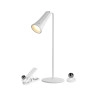 4 in 1 Led Desk Lamp with Magnetic Wireless Rechargeable Table Lamps Adjustable 3 Brightness Eye-Caring Sensitive Control Bedside Light Removable Ambiance Wall Lighting for Office Home Study